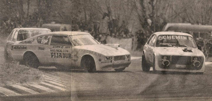 Gerardo del Campo cruzado, D iPalma trata de esquivarlo - Gra. lRoca - 1985